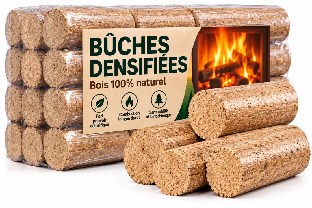 Bûches densifiées